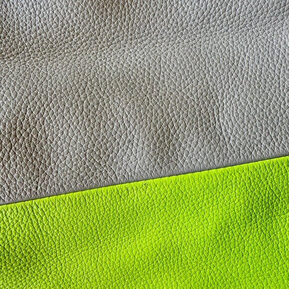 FRESHLY PICKED Original Leather Carryall Bag - Tan & Neon Yellow - Picture 12 of 16